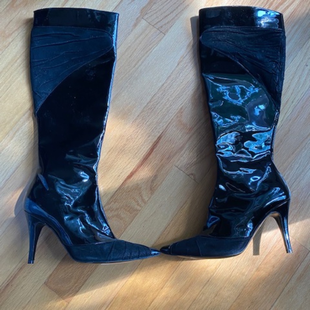 NWT Bruno Magli Patent Leather Boots Size 6 - Picture 1 of 12